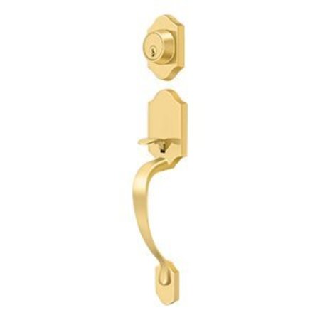 DELTANA Hanover Home Series Sectional Handleset Entry Lifetime Polished Brass 803871B-003